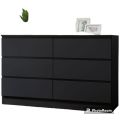 BM-MART White Wooden 6 Drawer Chest. 