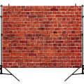 1 piece, Red brick wall party background, large fabric red brick logo photo background background, birthday party.