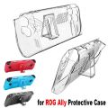 【Sleek】 For ROG Ally Transparent Protective Case Shockproof Back Cover With Bracket Handheld Console Full Coverage Game Accessory.