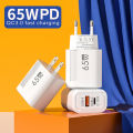 65W GaN Fast Charging USB Type C Charger US/EU Plug PD 3.0 Quick Charge Wall Charger For Phone Adapter For iPhone  . 