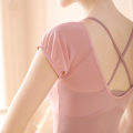 Woman Ballet Leotards Halter Gymnastic Dance Leotard Nylon Mesh Splice Ballet Dancing Bodysuit Adults Swimwear.