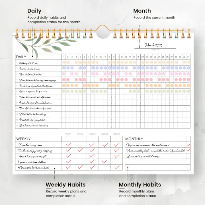 1Pc%20Habit%20Tracker:%2012%20Months%20Recordable,%20Undated%20Daily%20Weekly%20Monthly%20Habit%20Tracker%20Planner,%20Green%20Plant%20Design%20-%20Image%203