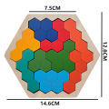 Wooden Tangram Jigsaw DIY Puzzle Kids Learning Educational Toys for Children Thinking Training Wood Toy Puzzles Montessori Games. 