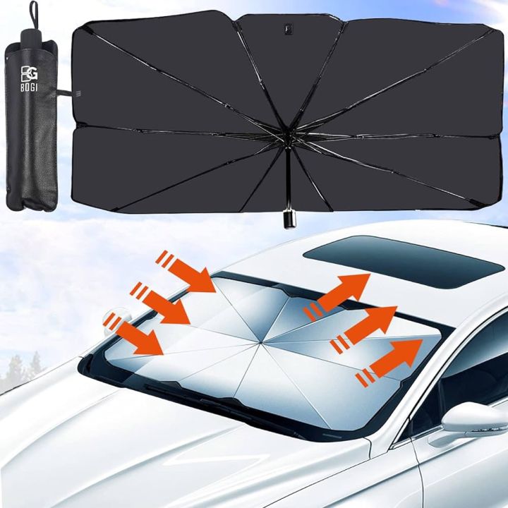 Windshield Sun Shade Umbrella,Foldable Car Window Sunshade with Storage Bag