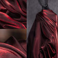 Glitter Wine Red Fabric for Party Dress, Glazed Silk Fabrics by Meters, Gradient Sewing Cloth, DIY Apparel Sewing Supplies. 
