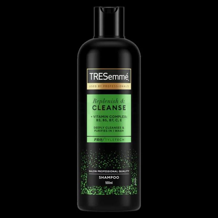Tresemme%20Replenish%20&%20Cleanse%20Shampoo%20with%20Vitamin%20Complex:%20B3,%20B5,%20B7,%20C%20&%20E%20-%20Image%202