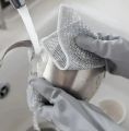 10pcs Magic Dishcloth - Silver Wire Cleaning Kitchen Cloth with Thickened Microfiber & Built-in Sponge Steel Wire Ball.