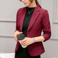 Women's Blazer 2025 Red Long Sleeve Blazers Pockets Jackets Coat Slim Office Lady Jacket Female Tops Suit Blazer Femme Jackets. 