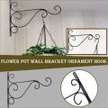 Iron Garden Wall Hanging Stand - Flower Plant Pot Bracket Hook Shelf Stand Holder - hanging light stand. 