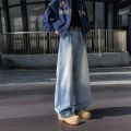 Simple Men's Y2K Baggy Denim Pants Vintage Washing Wide Leg Loose Jeans Casual Straight American Style Male Trousers New 2025. 
