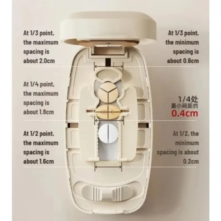 Multifunctional%20Pill%20Splitter%20with%20Storage%20Compartment%202/3/4%20Parts%20Dustproof%20Pill%20Divider%20Storage%20Box%20Divide%20Organizer%20Crusher%20-%20Image%202