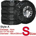 Universal 4Pcs Spare Tire Cover Case Polyester Car Tyre Storage Bags Automobile Tyre Accessories Auto Vehicle Wheel Protector. 