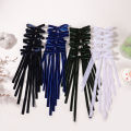 20Pcs random color nylon ribbon hair bows hairclips girls ponytail hairgripes simple fashion head clips Long tassel hair clip. 