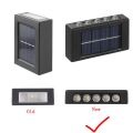 Solar Outdoor Wall Light 10 LED Waterproof Garden Light Courtyard Balustrade Decorative Atmosphere Lamp Down Luminous Solar Lamp. 