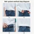 1pc Buckle-Free Belt For Jean Pants,Dresses,No Buckle Stretch Elastic Waist Belt For Women/Men,No Bulge,No Hassle Waist Belt. 