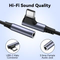 L Shape USB C To 3.5mm Jack Earphone Adapter Type C To 3.5mm Audio Cable Converter For iPhone 17 16 Pro Max 15 Samsung Huawei.