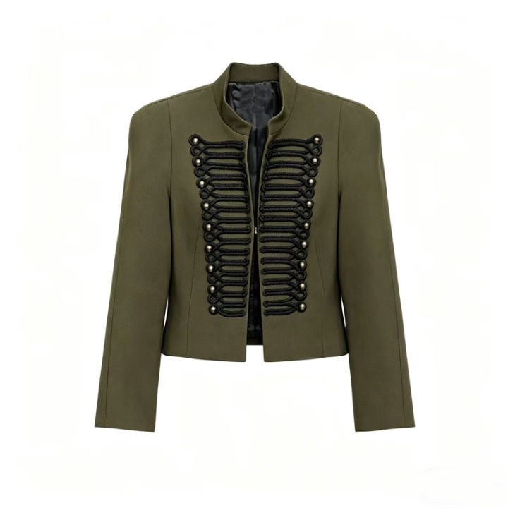 Women's%20Jacket%20Short%20Blazer%20Rope-Braided%20Decoration%20Gold%20Button%20Epaulette%20Women's%20Wear%202026%20Spring%20Coat%20-%20Image%206