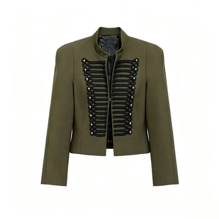 Women's%20Jacket%20Short%20Blazer%20Rope-Braided%20Decoration%20Gold%20Button%20Epaulette%20Women's%20Wear%202026%20Spring%20Coat%20-%20Image%206