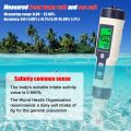 Digital 5 in 1 Salinity TDS EC PH Temp Tester with ATC, High Accuracy Salinity Tester for Hydroponics Seawater Aquariums Marine Monitoring and Koi Fish Pond pH Tds Meter. 