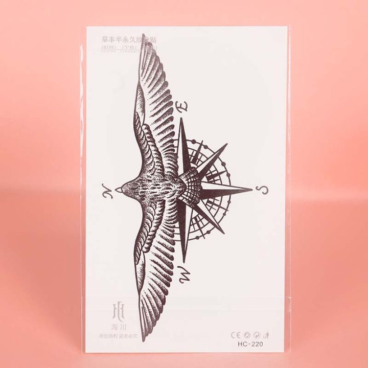 Long-lasting%20waterproof%20tattoo%20sticker%20non-reflective%20temporary%20tattoo%20eagle%20compass%20pattern%20fake%20tattoo%20on%20back%20of%20arm%20-%20Image%207