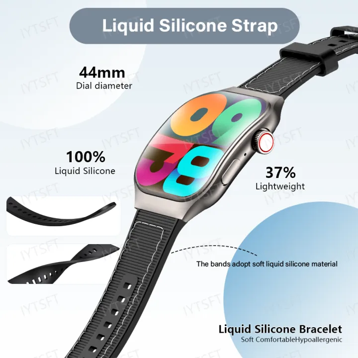 LAXASFIT%20New%20Curved%20Screen%20Women's%20Smart%20Watch%202.01''%20AMOLED%20HD%20Touch%20Screen%20Bluetooth%205.3%20Voice%20Call%20Men's%20Fitness%20Smart%20Watch%20-%20Image%205