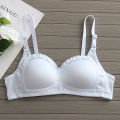 Sweet  Lingerie for Women Cute Little Boobs Gather Lace Student Girl Bra Thin. 