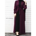 Ultra Modern 4 Pcs Abaya Set - Professional Designer, Inner, Robe, Belt, Black Stole. 