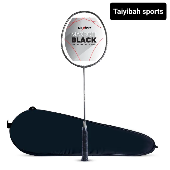 maxbolt Black Badminton Racket without string