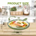 Microwave Cover Splatter-Proof Microwave Guard Cover Clear Microwave Plate Cover with Handle Kitchen Cooking Lid for Vegetables. 