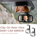 1PC & 2PC Clip-On Baby Car Mirror | Shatterproof Rear View Mirror for Rear-Facing Infant, Secure for Bumpy Rides.
