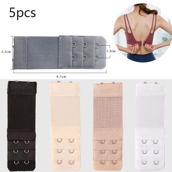 5PC%20Bra%20Extenders%20Strap%202%20Rows%20Women%20Ajustable%20Intimates%20Lengthened%20Bra%20Hook%20Buckle%20Bra%20Extension%20-%20Image%202