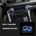 For Toyota RAV4 WILDLANDER 2020-2025 2pcs Aluminum Air Conditioner Climate Control Knob Cover Radio Volume Button Ring Cover.