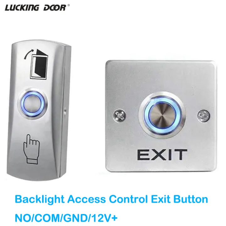 Mxuteuk Door Access Control Momentary Push Button Switch – Zinc Alloy Panel, Rainproof, DC12V 3A, G020-CF, For Office, Bank, Mall & Parking Access Systems