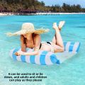 Foldable Inflatable Floating Row Summer Outdoor Swimming Pool Party Toys for Adults Water Hammock Inflatable Mat Lounge Chair.