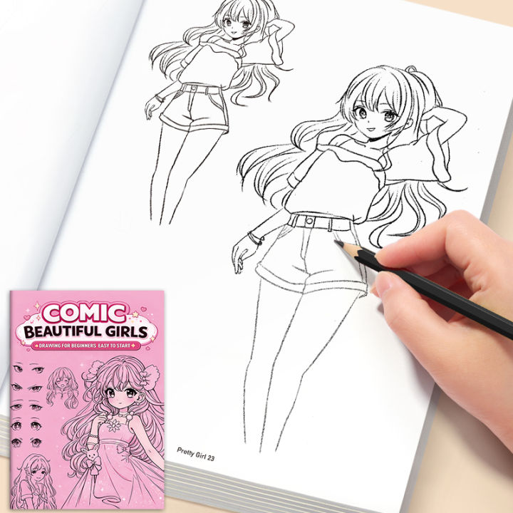 32%20Pages%20Comic%20Drawing%20Book%20for%20Girls%20Beginners%20Step%20by%20Step%20Cartoon%20Art%20Sketching%20Notebook%20Cute%20Style%20-%20Image%205