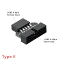 USB2.0 9Pin to USB3.0 19pin Front Panel Connector Converter USB 3.0 19/20pin to USB 2.0 9pin Header Male To Female. 