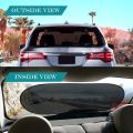 Car Sun Shade UV Protection Folding Auto Rear Window Sunshade 100x50cm Universal Mesh Back Window Visor with Suction Cups.