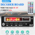 KEBIDU Bluetooth 5.0 MP3 WMA Decoder Board Wireless Car Radio Module DC 12V MP3 Player USB TF FM Car Music Player Accessories.