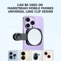 Mobile Phone Rear Selfie Mirror, Sky Mirror Reflection Clip, HD Camera Viewfinder for All Smartphones.