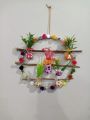 Customized decorated ring with five pots with colourfull flower Wall Hanging Door Hanging Easily. 