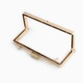 1PC rectangular bag metal matching lock frame with screws thick edge semicircular arch bridge woven bag handle DIY wallet making. 