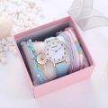 Fashion Simple Flower Quartz Watch Set. 