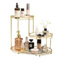 Makeup Storage Rack, Cosmetic Storage Shelf, Makeup Organizer, Dressing Table, Makeup and Perfume Organizer, 3 round Floors 1 round floor. 