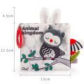 0-36Month Infant Baby Cloth Book Black and White Tail Book Stimulates Variety of Tactile Training Not Be Torn Cloth Book. 