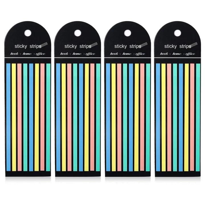 Multi-colored Long Strip Index Stickers, Writable Index Tabs for Book Annotation, Macaron Highlighter Tape for Note Memory