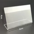 25Pcs Acrylic L-Shaped Label Stands 6x4cm Business Card Transparent Holders Deskstop Sign Frame Display Price Tag Poster Rack. 