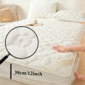 Microfiber Quilted Mattress Protector Antibacterial Anti-mite, Soft Breathable, Fitted Elastic Cover Fits 5-28cm Mattresses.