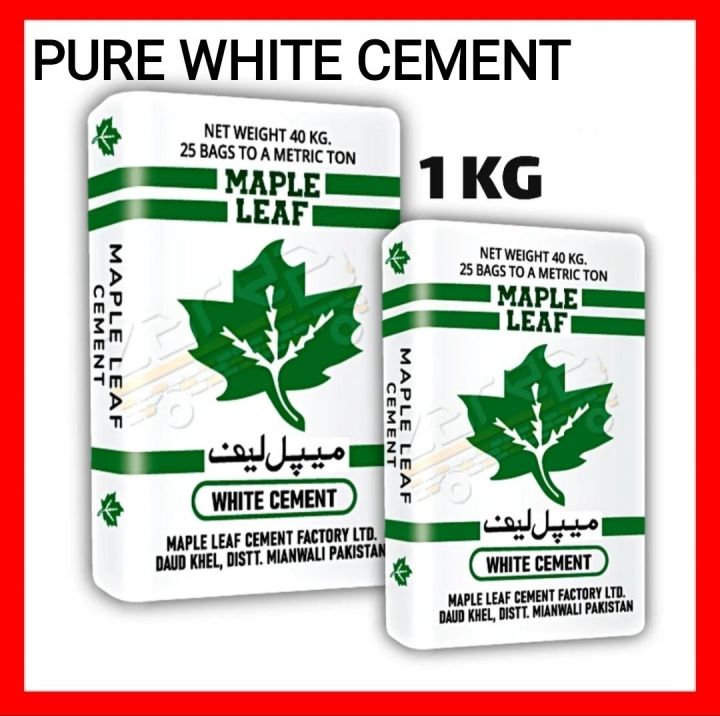 1KG Pure White Cement Maple Leaf