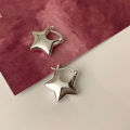 Korean Small Star Hoop Earrings Cute Silver Color Tassel Geometric Style Earring Fashion Punk Y2k Jewelry . 