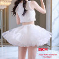 Boneless Ultra Poof Petticoat for Lolita - Wire-Free Soft Tulle Skirt Puffer, Flying Saucer Cut for Daily Cosplay & Maid Dresses. 